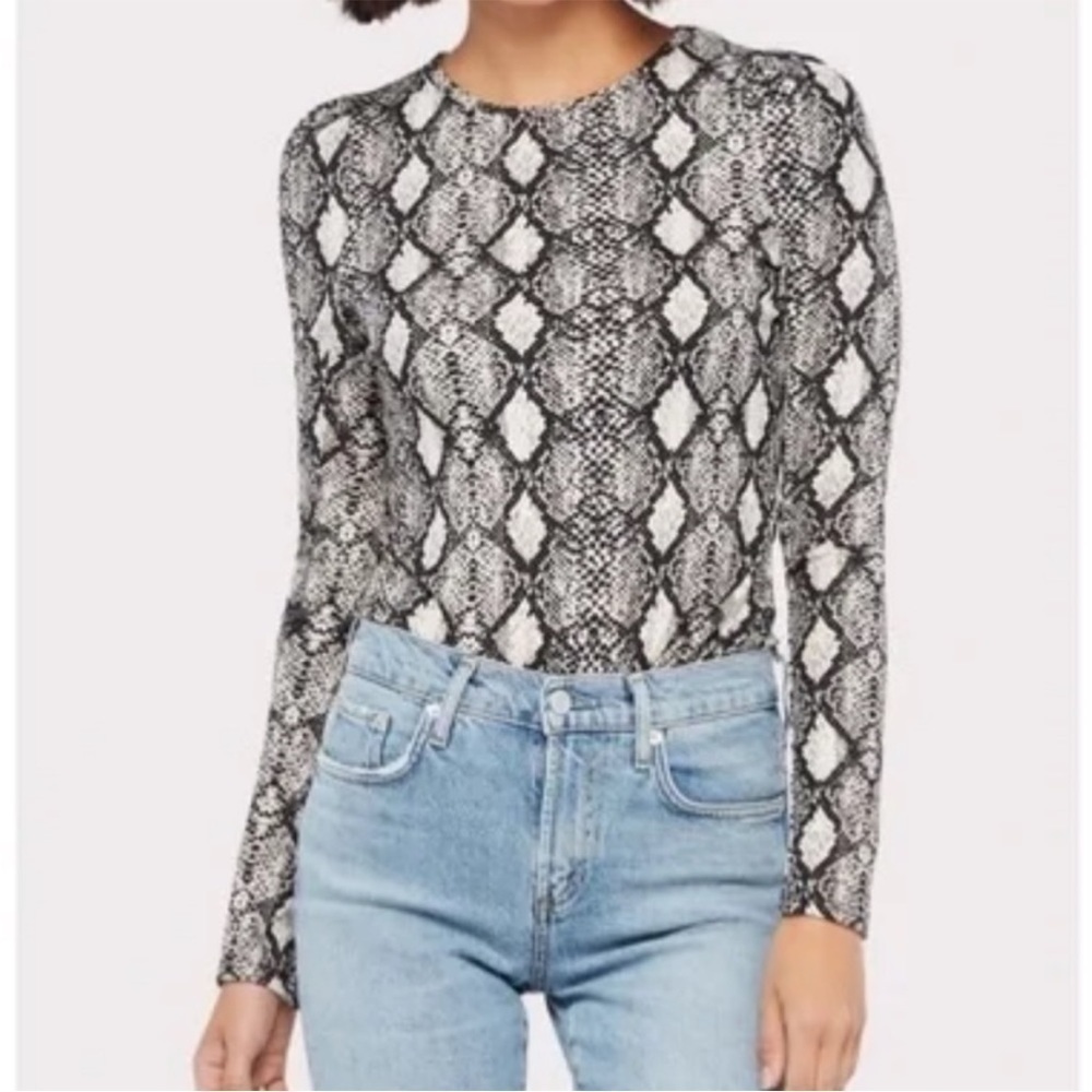 Like New Anthro / Sunday in Brooklyn Ashton Snakeprint Long Sleeve Top